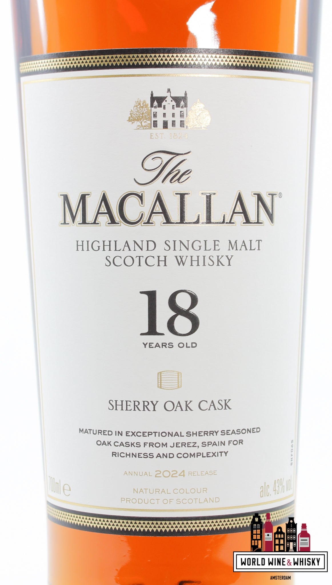 Macallan 18 Years Old - Sherry Oak Cask - Jaarlijkse release 2024 43%