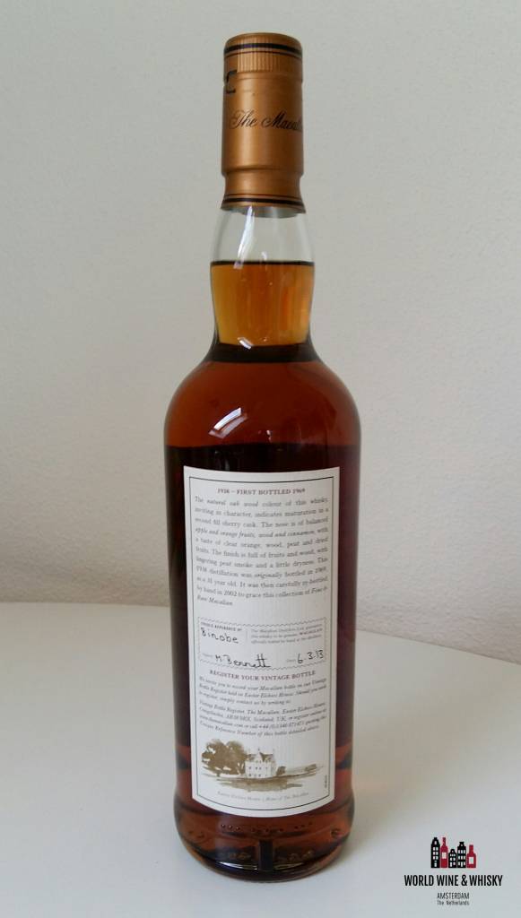 Macallan 31 Years Old 1938 1969 (opnieuw gebotteld 2002) Fine &amp; Rare 43% (in OWC)