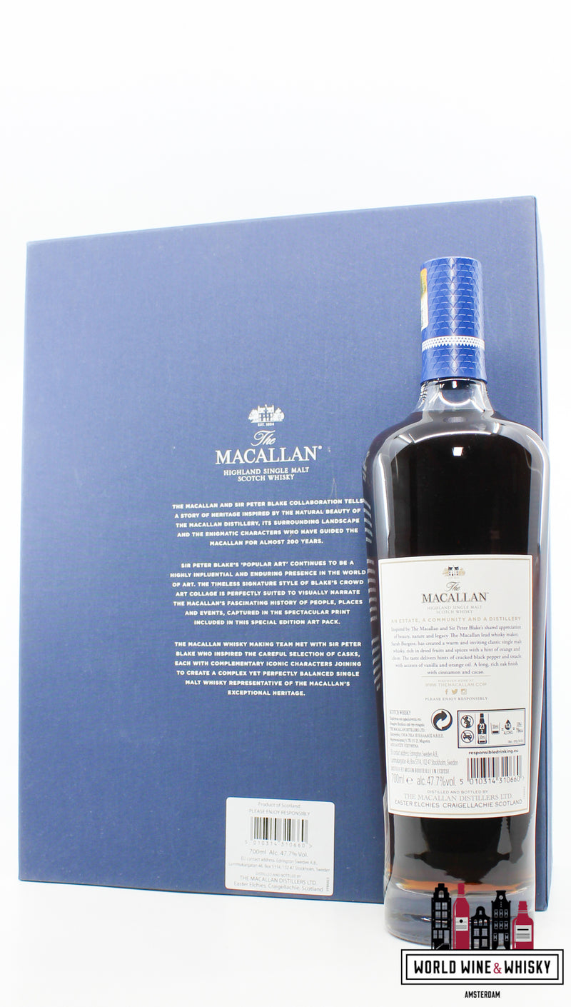 Macallan 2021 - Sir Peter Blake - Een landgoed, een gemeenschap en een distilleerderij 47,7%