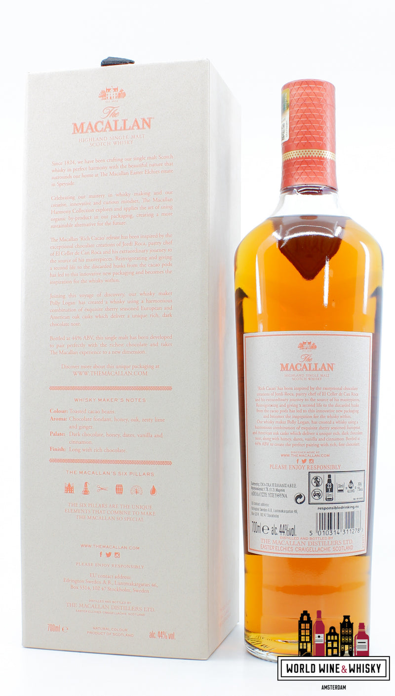 Macallan 2021 - The Harmony Collection - Rich Cacao 44% (originele 6 flessen OCC)