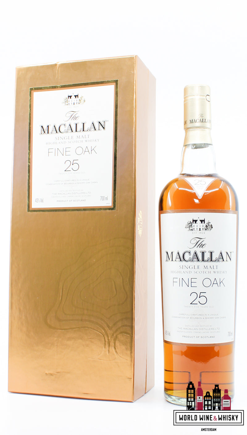 Macallan 25 jaar oud 2004 - Fijn eikenhout 43%