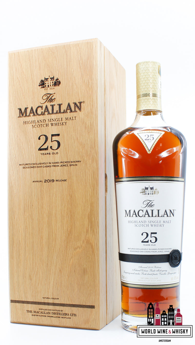 Macallan 25 jaar oud - Sherry Oak Casks - Jaarlijkse release 2019 43%