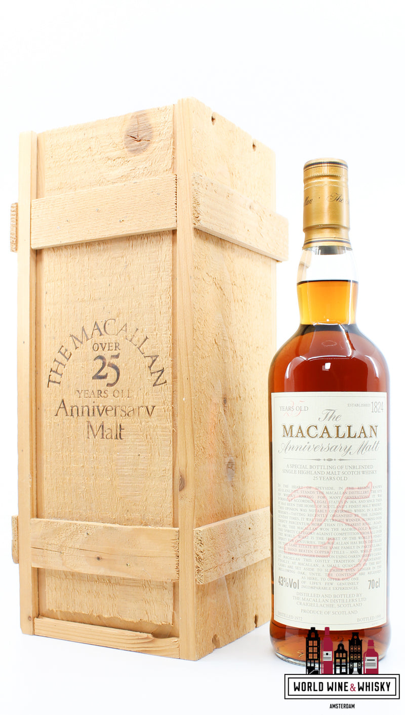 Macallan 25 Years Old 1972 1998 - The Anniversary Malt 43% 700ml (in OWC)