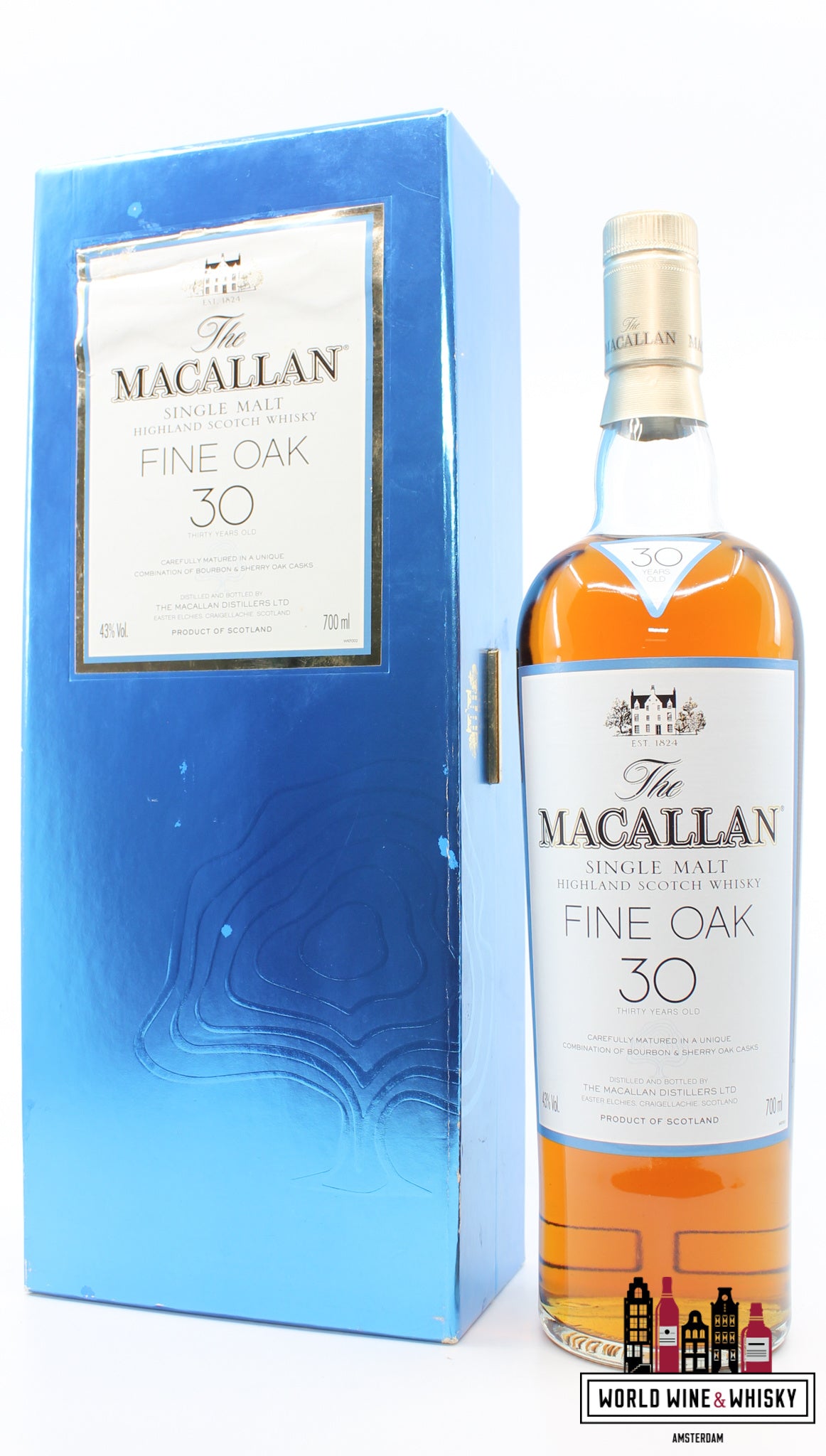 Macallan 30 Years Old 2007 Fine Oak 43% (in luxe koffer)