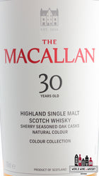 Macallan 30 Years Old 2023 - Kleurencollectie - Macallan Boutique Slechts 43%