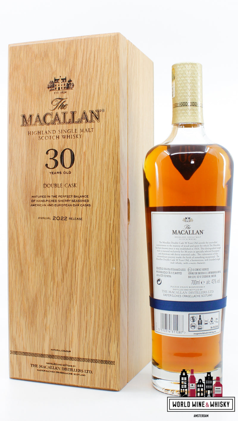 Macallan 30 Years Old - Double Cask - Jaarlijkse release 2022 43%