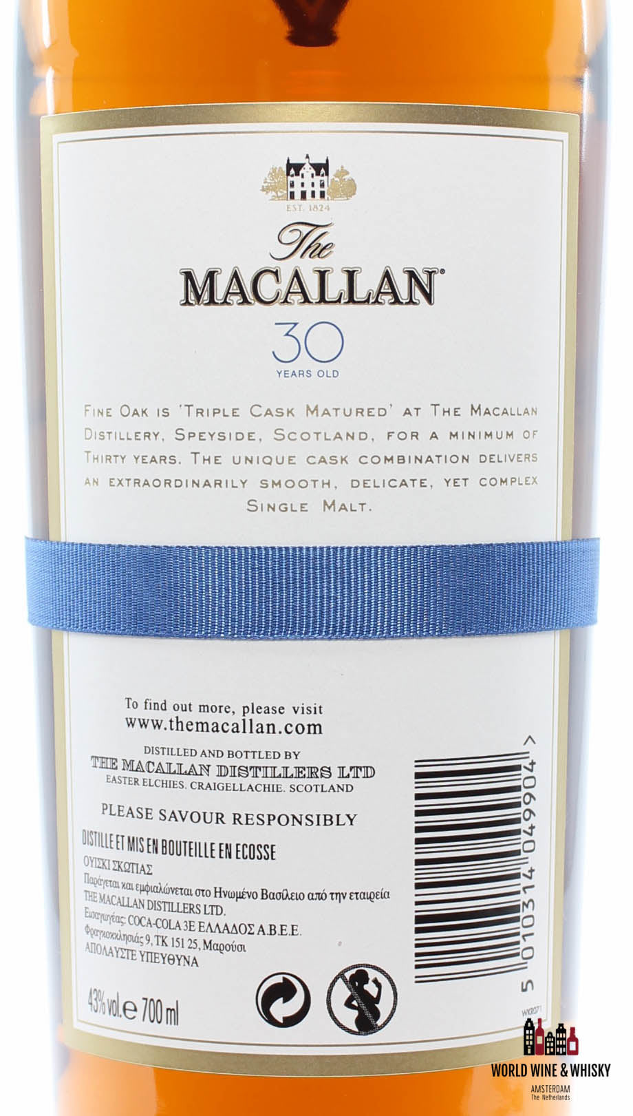 Macallan 30 jaar oud - Fine Oak - Triple Cask Matured 43% (in houten kist)