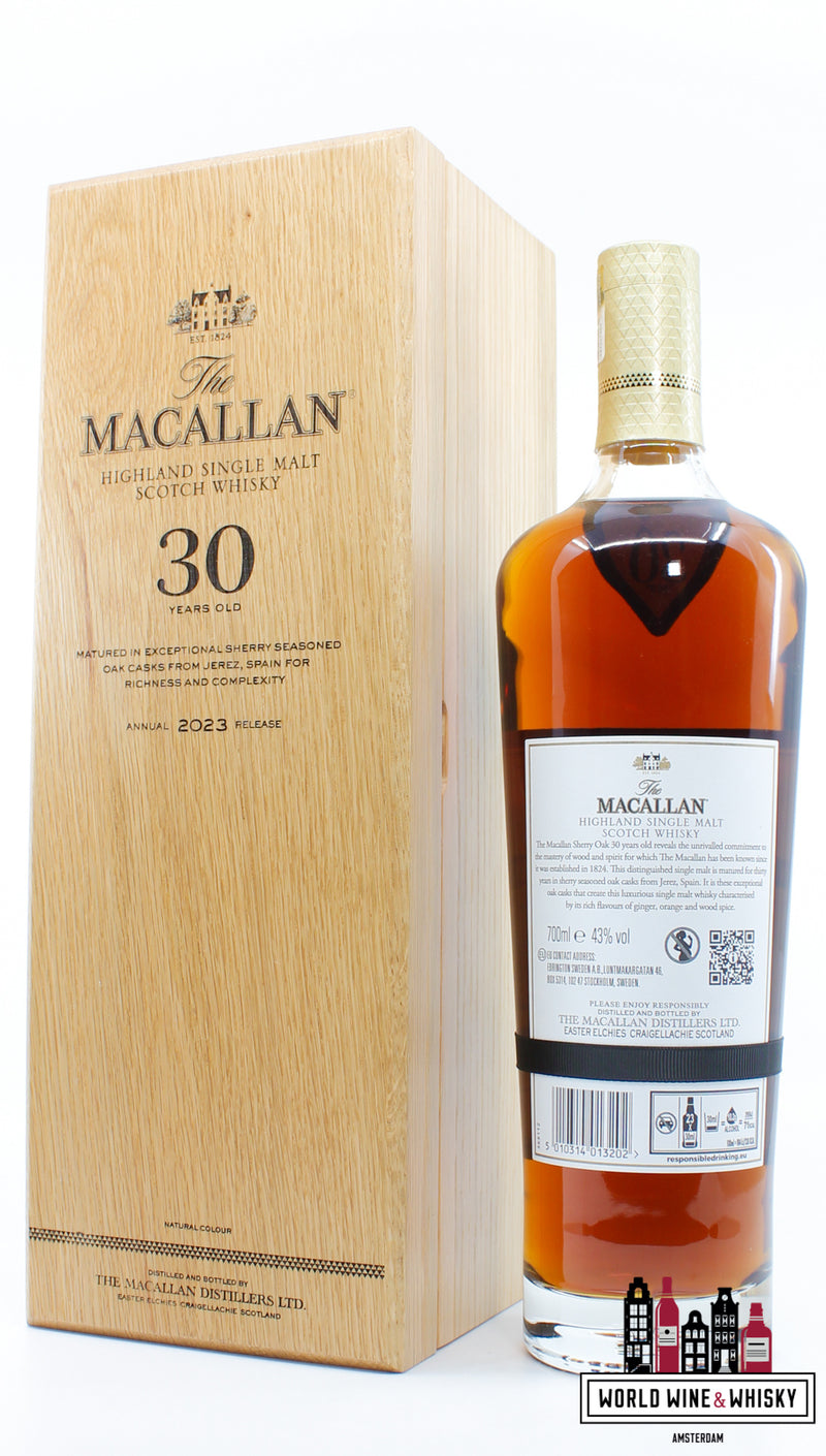Macallan 30 Years Old - Sherry Casks - Jaarlijkse release 2023 43%
