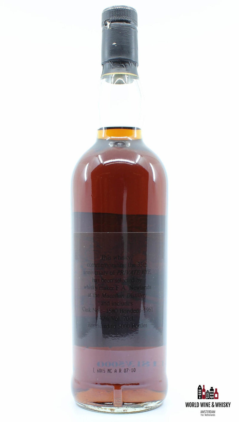Macallan 35-jarig jubileum van Private Eye - Gegarandeerd 1961 - Vat 1580 40%