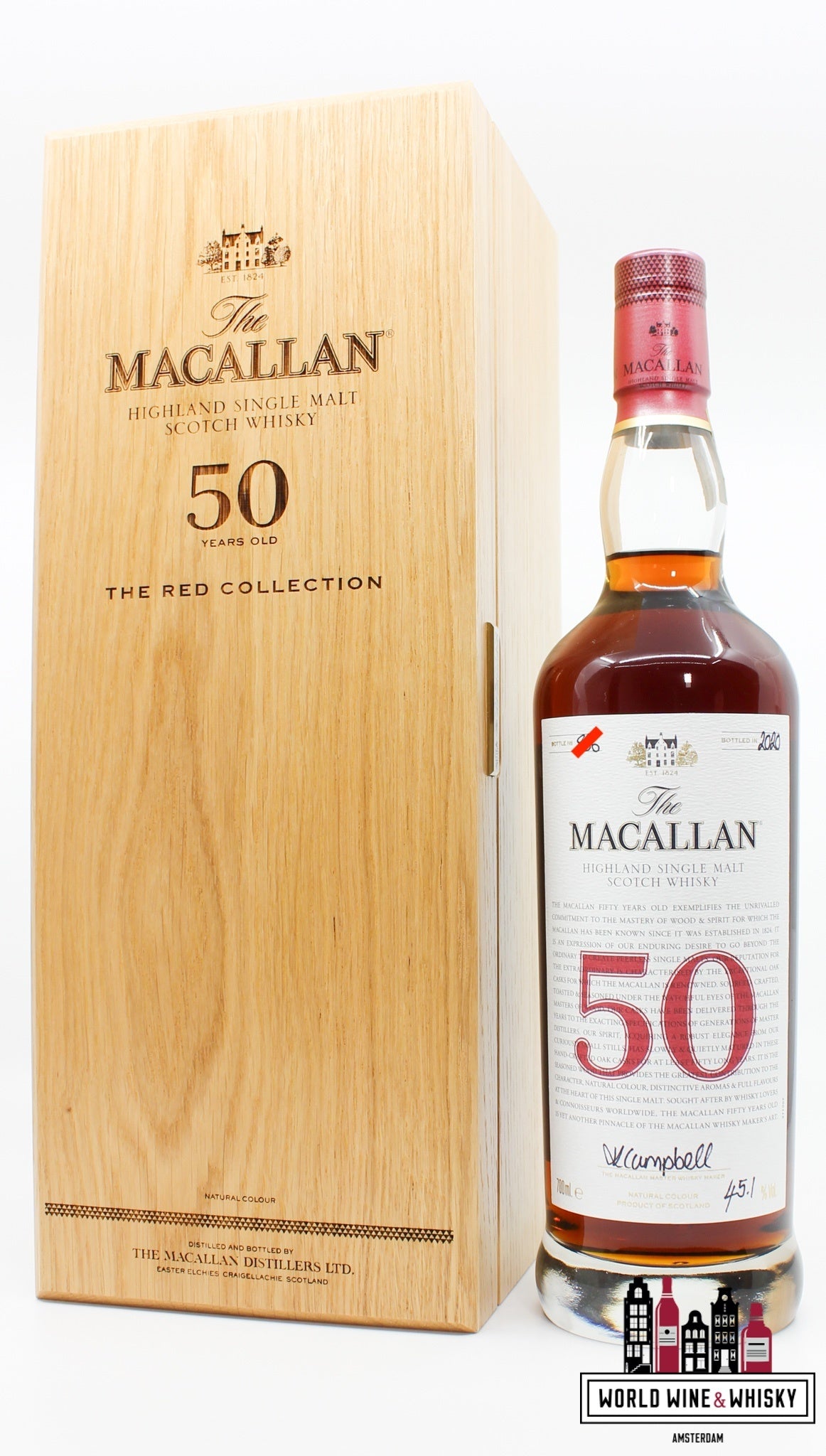 The Macallan 50 Years Old 2020 - De Rode Collectie 45,1%