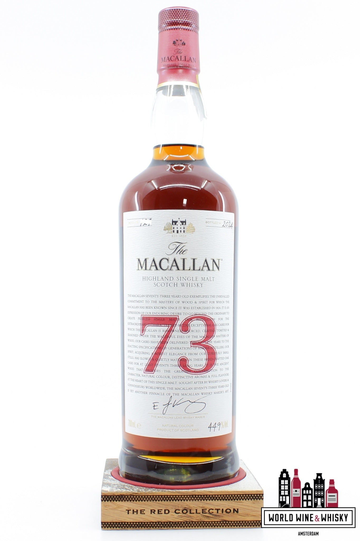 The Macallan 73 Years Old 2024 - De Rode Collectie 44,9%