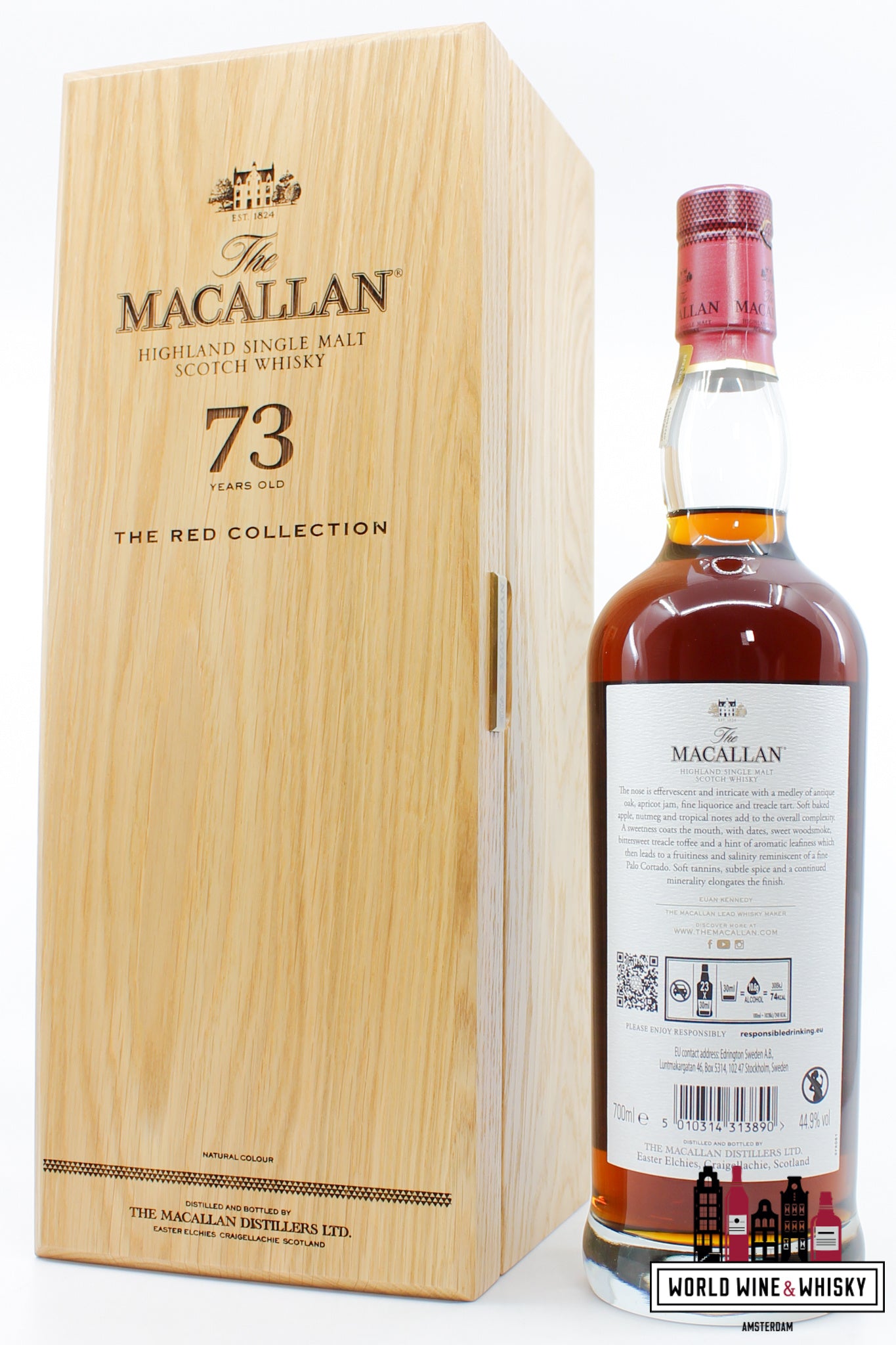 The Macallan 73 Years Old 2024 - De Rode Collectie 44,9%
