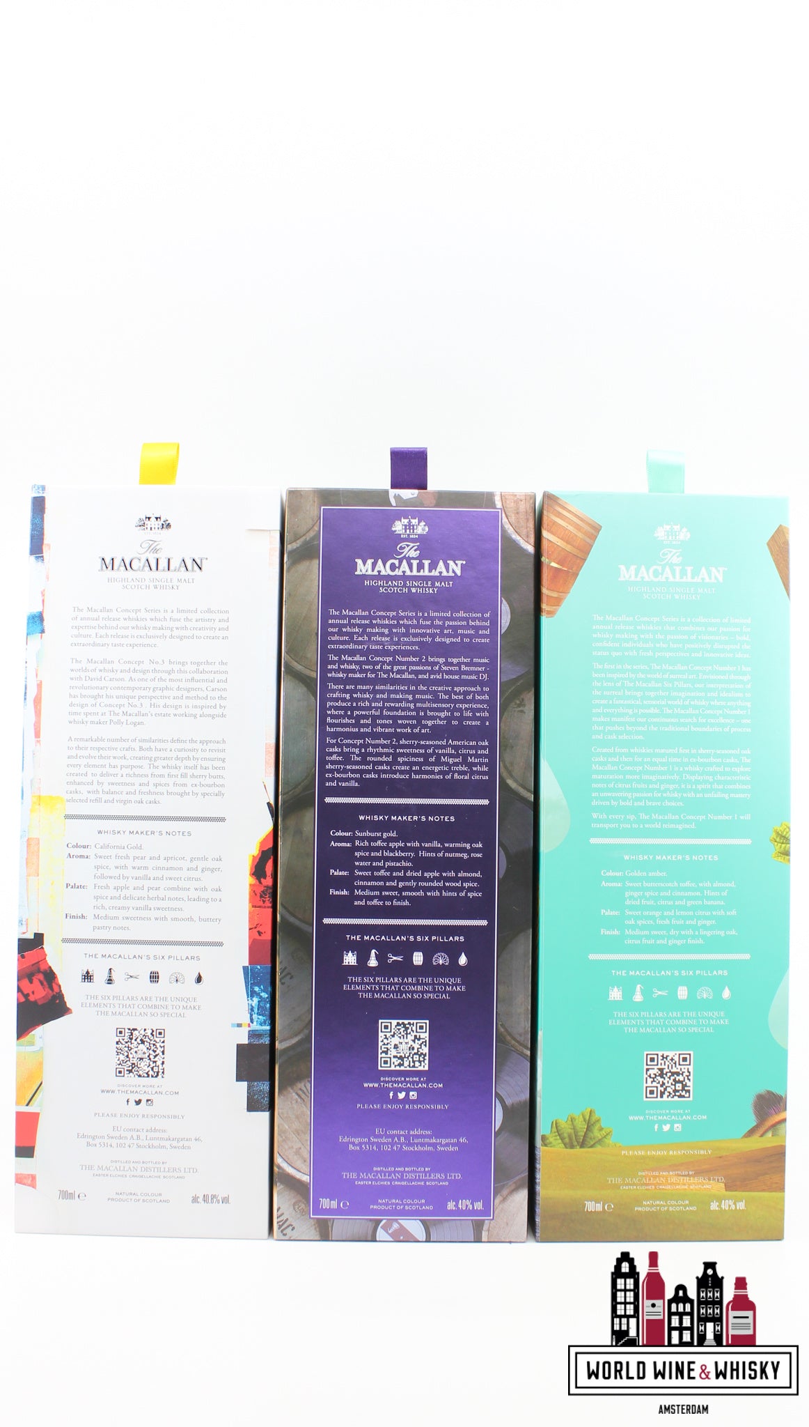 Macallan Concept Edition Nummer 1, 2 &amp; 3 (volledige set)