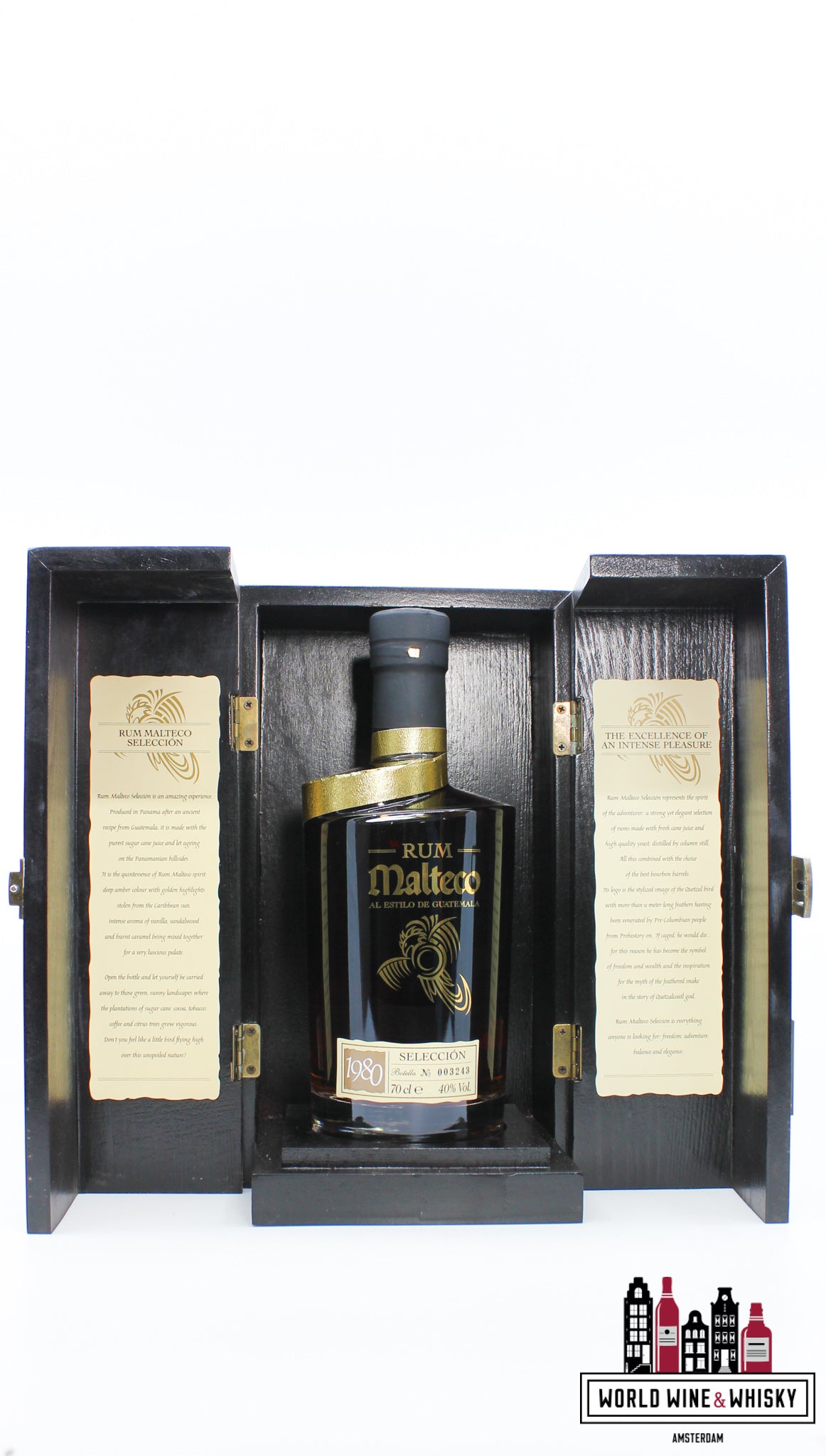 Malteco Rum Selección 1980 - Al Estilo de Guatemala 40% (in luxe kist)