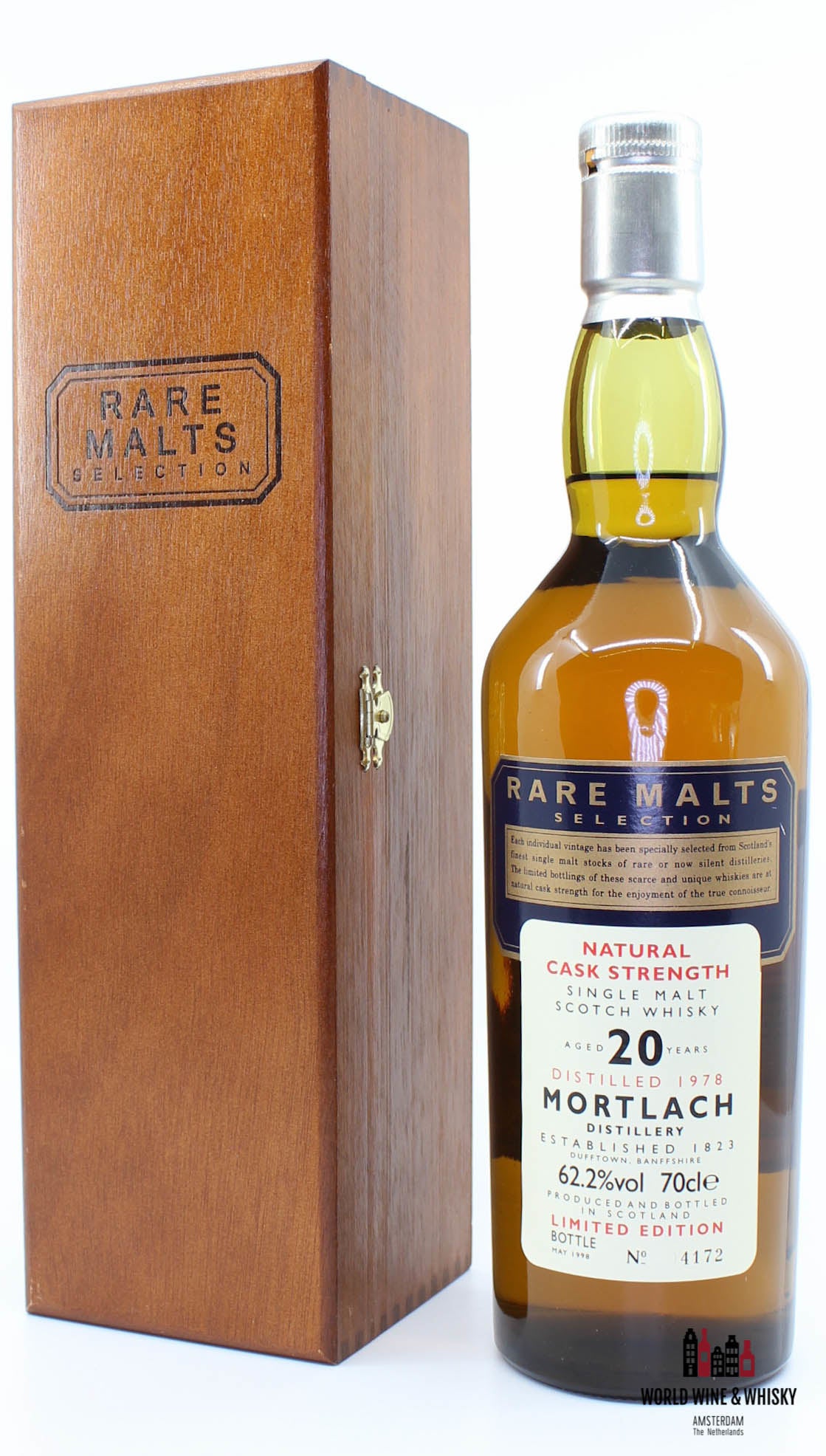 Mortlach 20 Years Old 1978 1998 Rare Malts Selection 62,2% (in houten doos)
