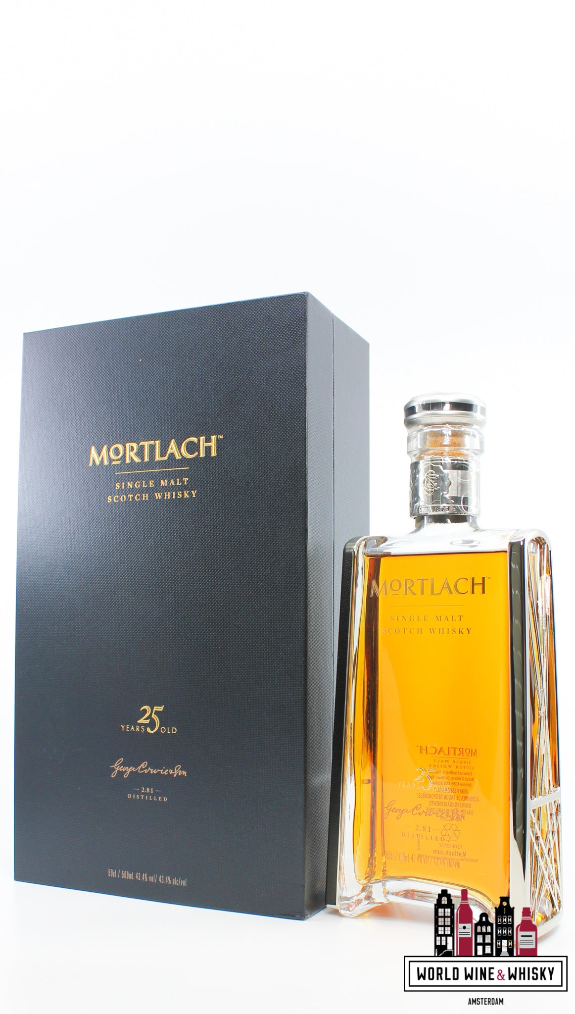 Mortlach 25 Years Old 2014 - Kristallen karaf 43,4% 500ml