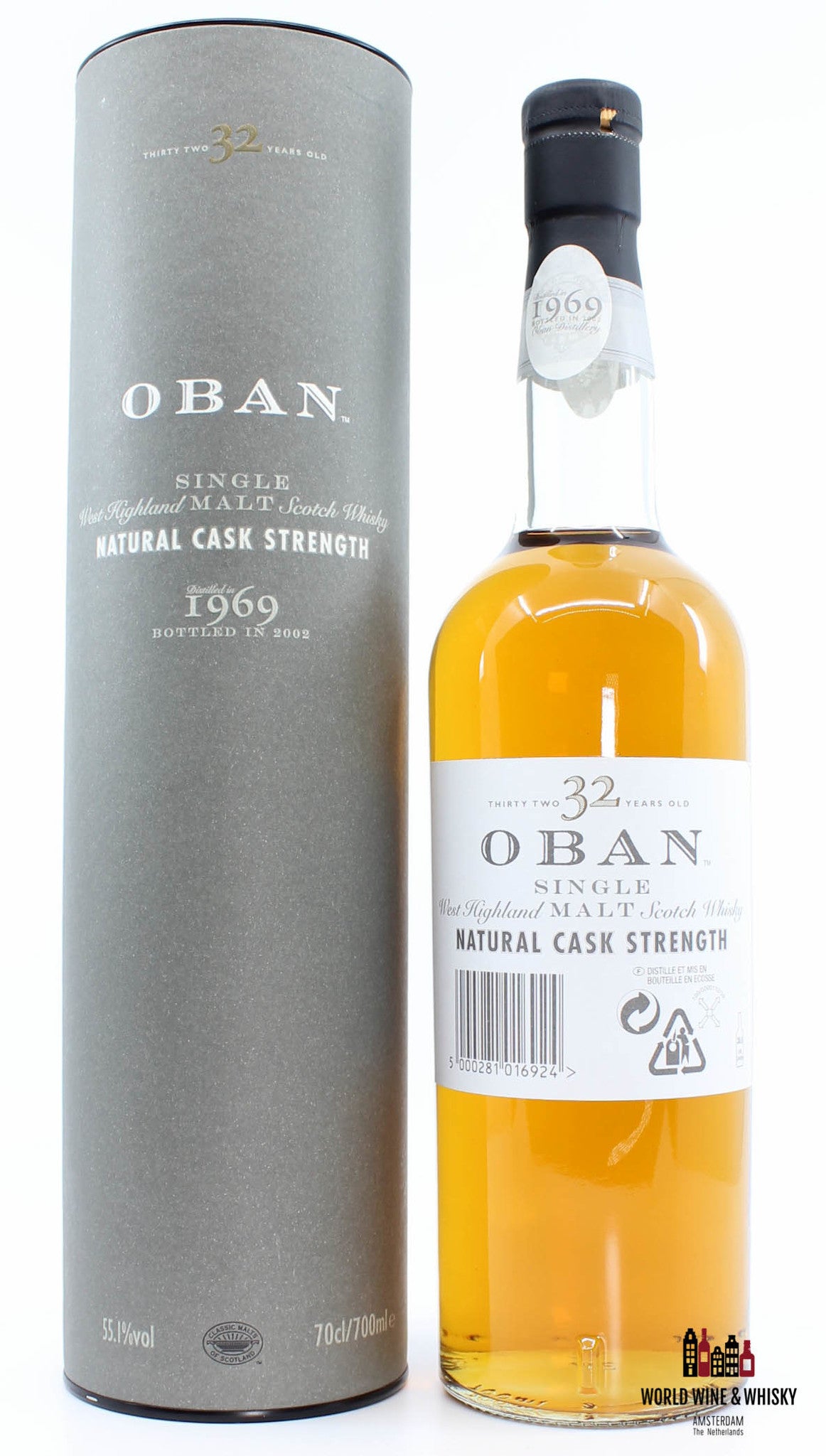 Oban 32 jaar oud 1969 2002 Natuurlijke vatsterkte 55,1% (een van de 6000 flessen)