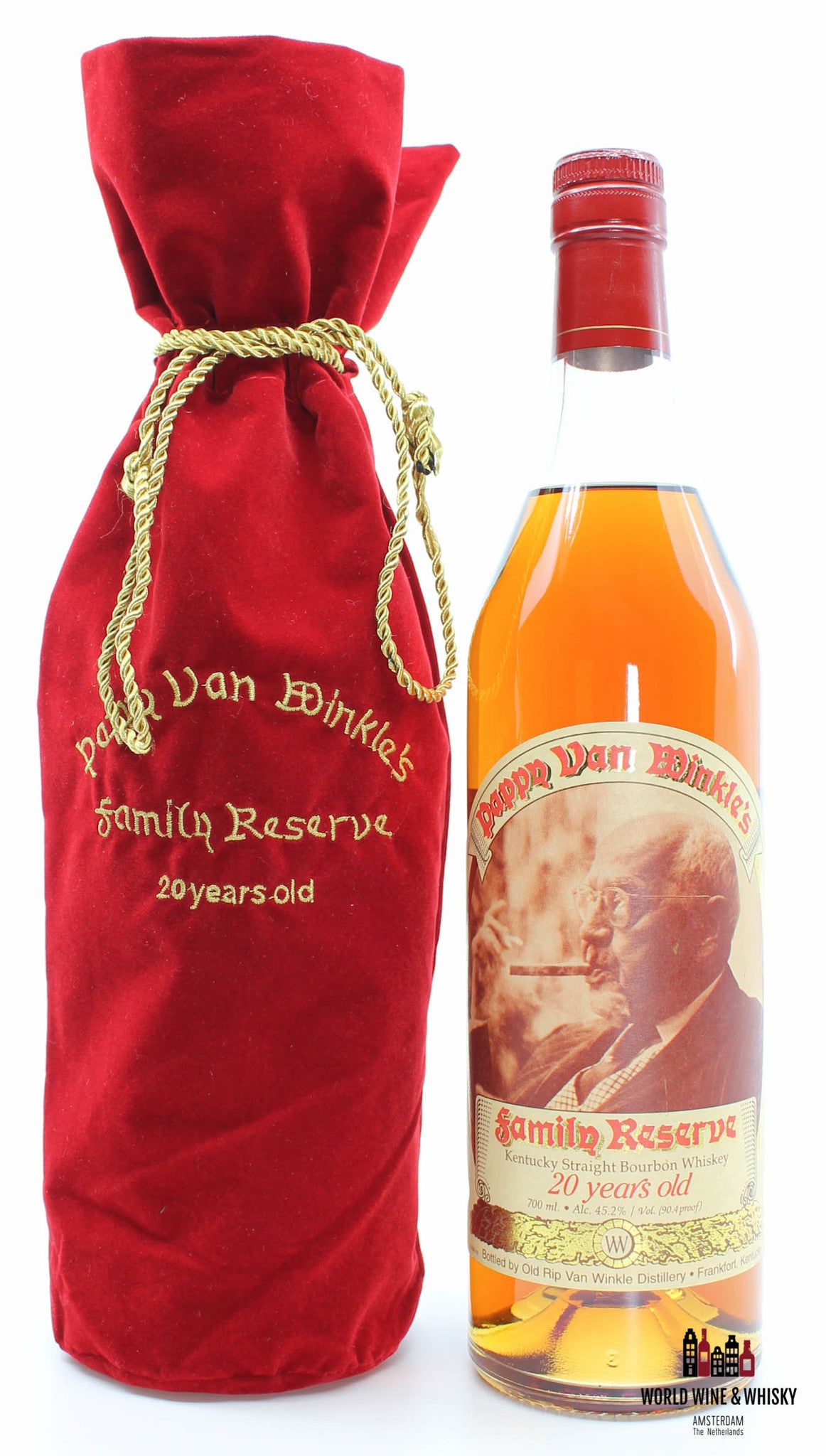 Pappy van Winkle's 20 Years Old - Family Reserve - Rode capsule en etiket 45,2% - 90,2 Proof 700ml