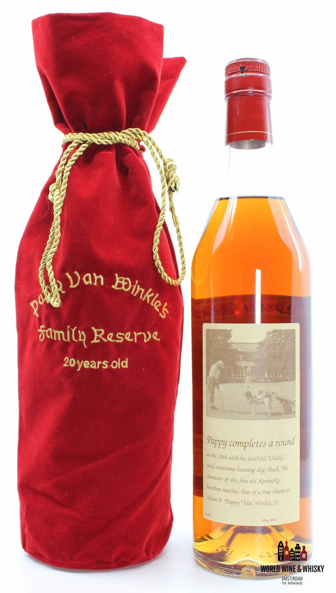 Pappy van Winkle's 20 Years Old - Family Reserve - Rode capsule en etiket 45,2% - 90,2 Proof 700ml