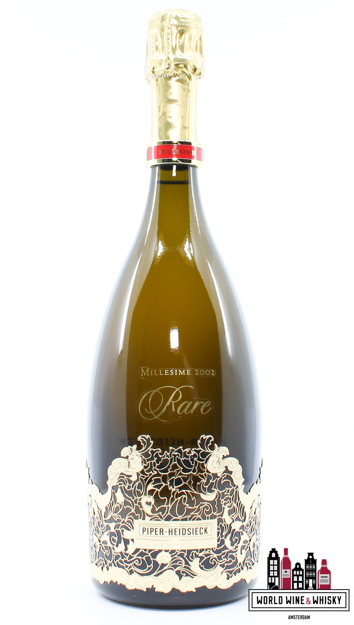 Piper-Heidsieck Millesime 2002 Zeldzaam - Champagne Brut - Gouden editie