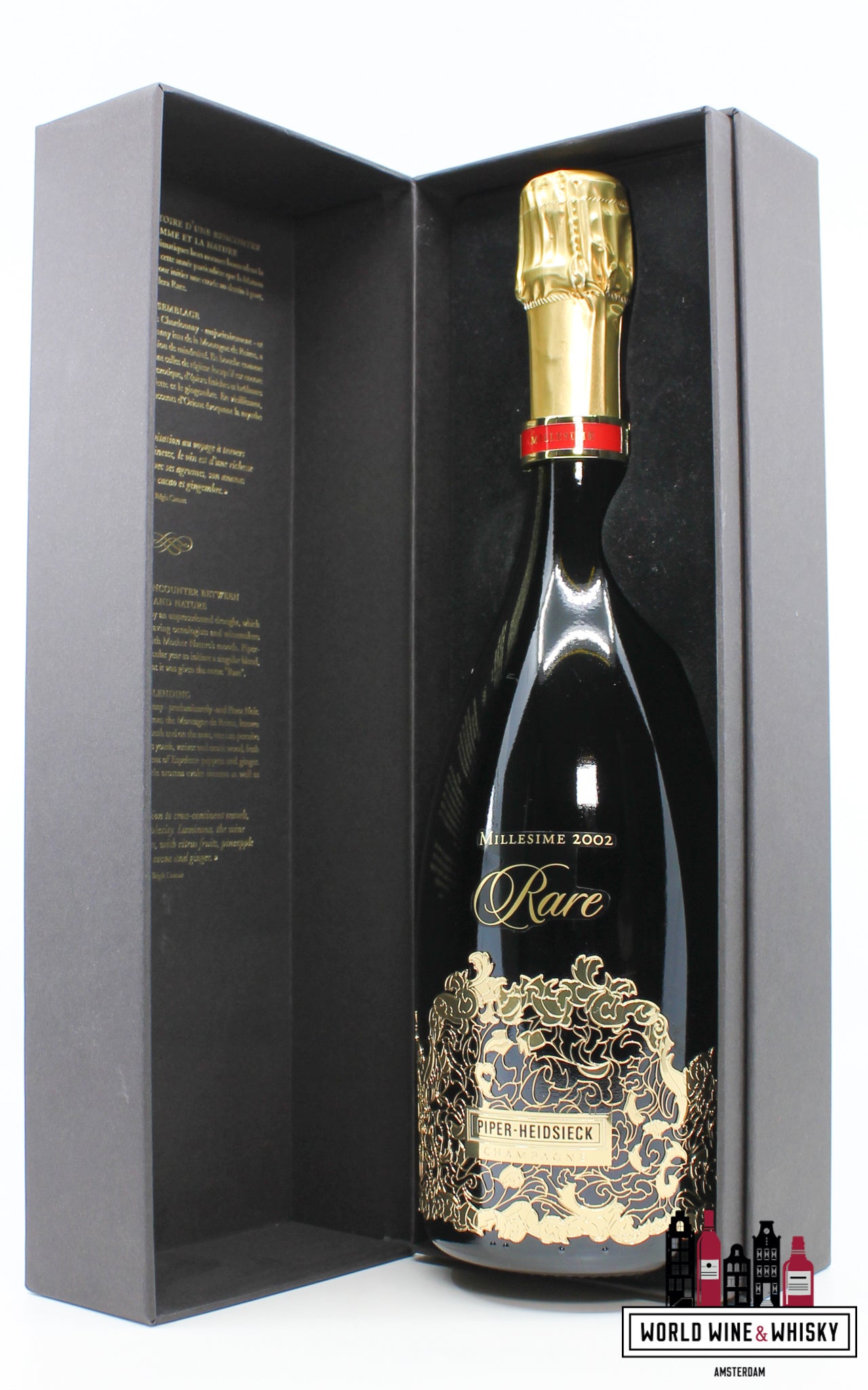Piper-Heidsieck Millesime 2002 Zeldzaam - Champagne Brut - Gouden editie