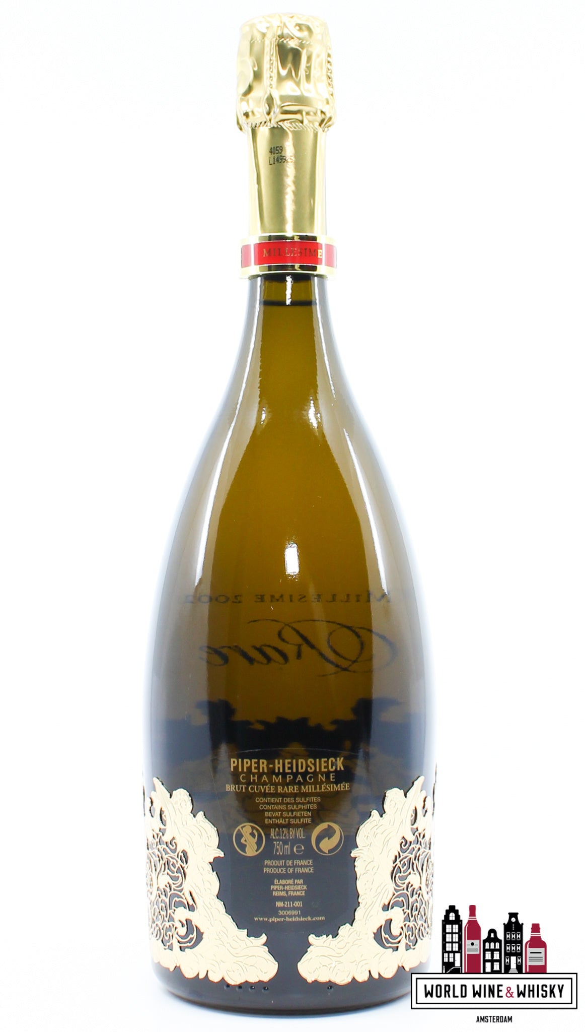 Piper-Heidsieck Millesime 2002 Zeldzaam - Champagne Brut - Gouden editie