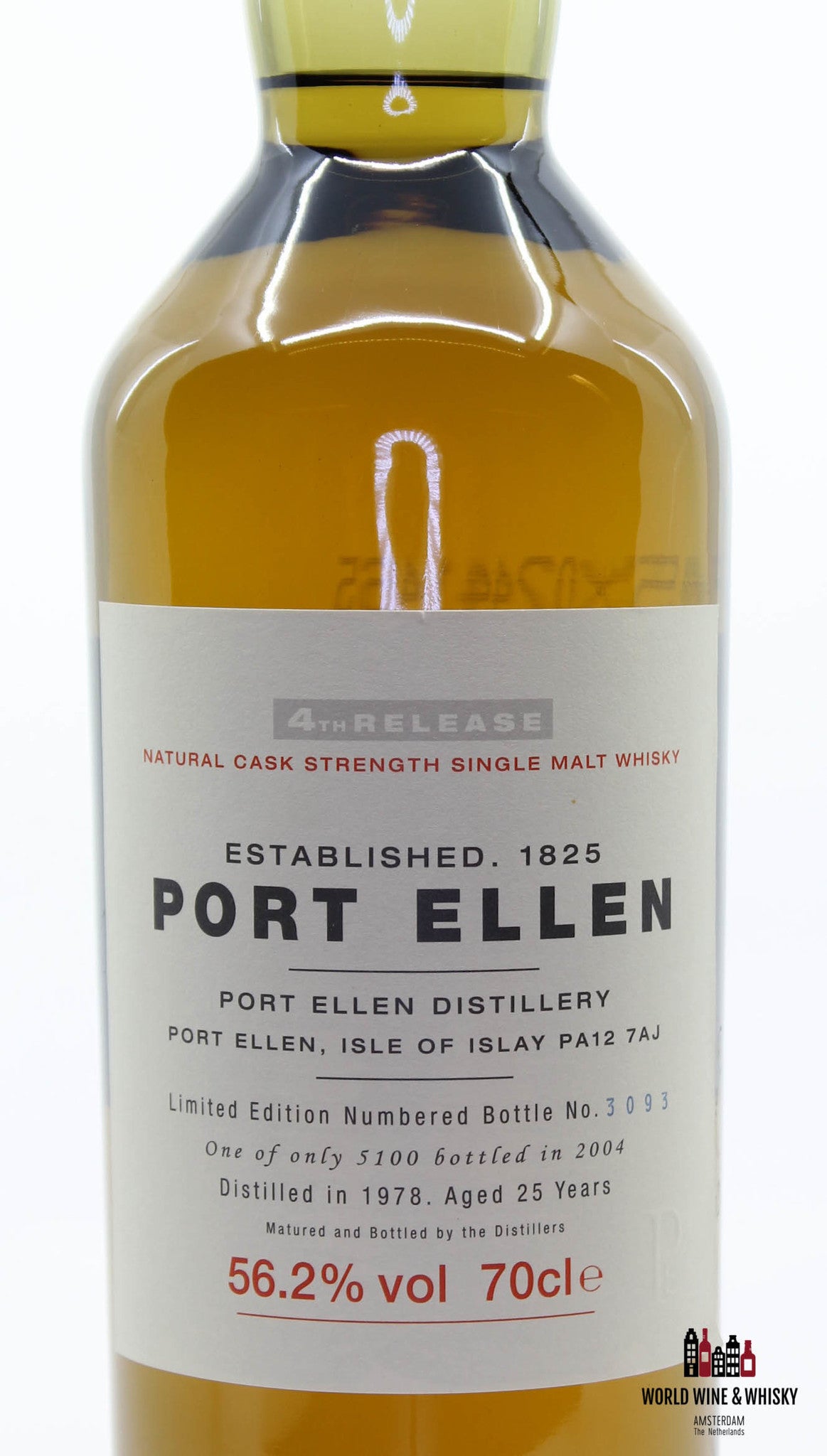 Port Ellen 4e release 25 jaar oud 1978 2004 56,2% (zonder doos)