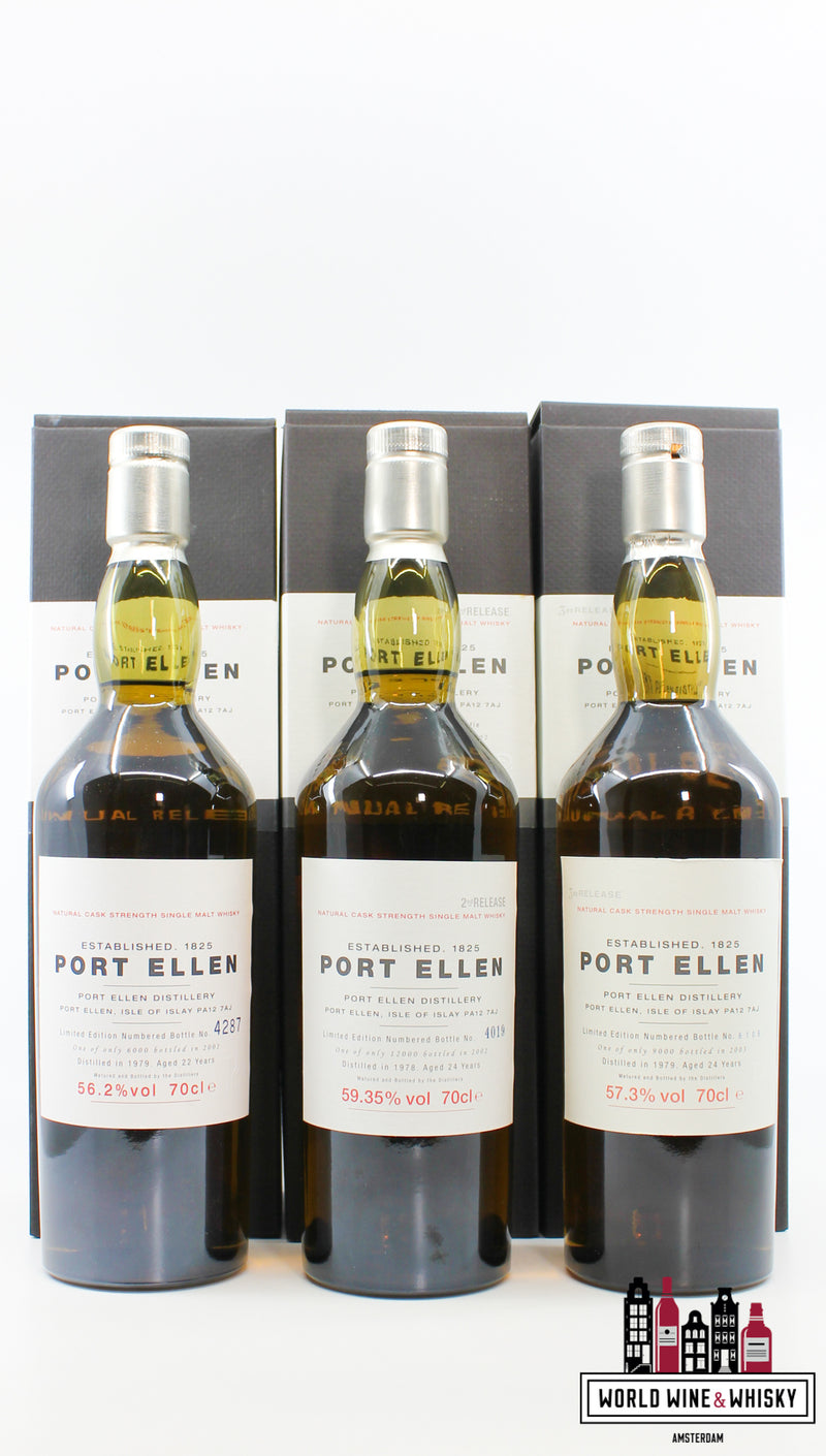 Port Ellen - Diageo Special Releases 2001-2017 - Complete set van 17 flessen