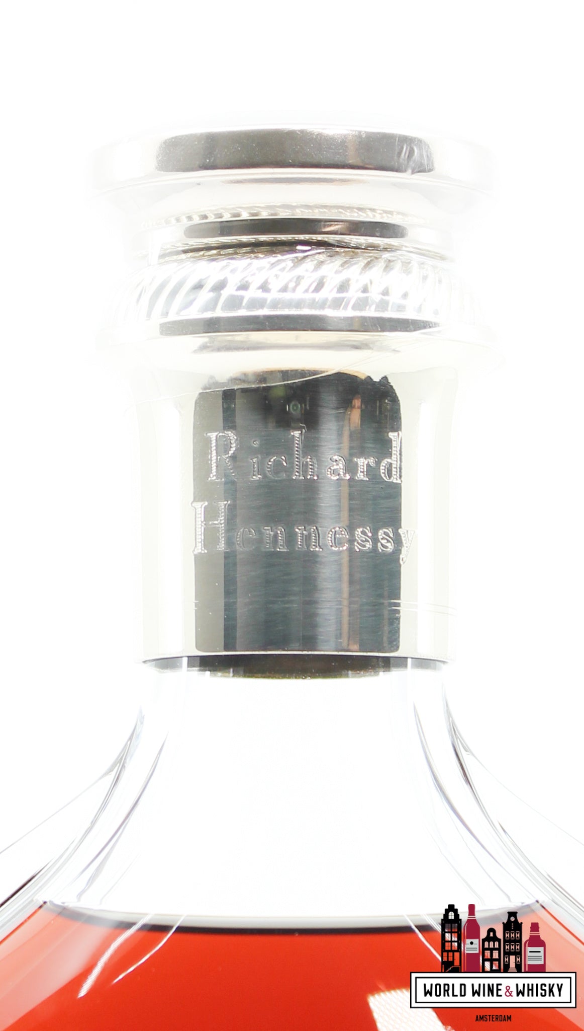 Richard Hennessy Cognac Baccarat Decanter - Duty Free Edition - in de luxe groene leren koffer (complete set)