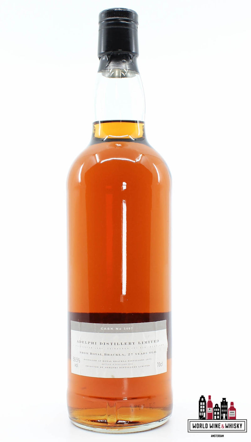 Royal Brackla 27 Years Old 1975 2002 - Cask 5467 - Adelphi Limited 59,5% (1 van 189)