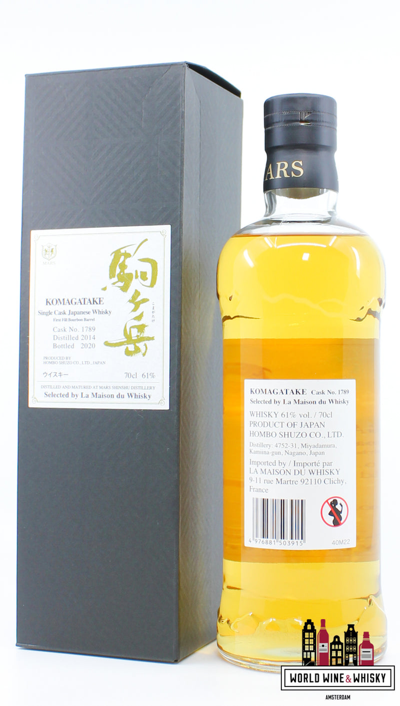 Shinshu Mars 2014 2020 - Komagatake - Cask 1789 - Single Cask Japanse Whisky 61% (1 van 192)