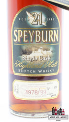 Speyburn 21 Years Old 1978 1999 - Single Cask - Cask 2867 58,8% (in luxe koffer)