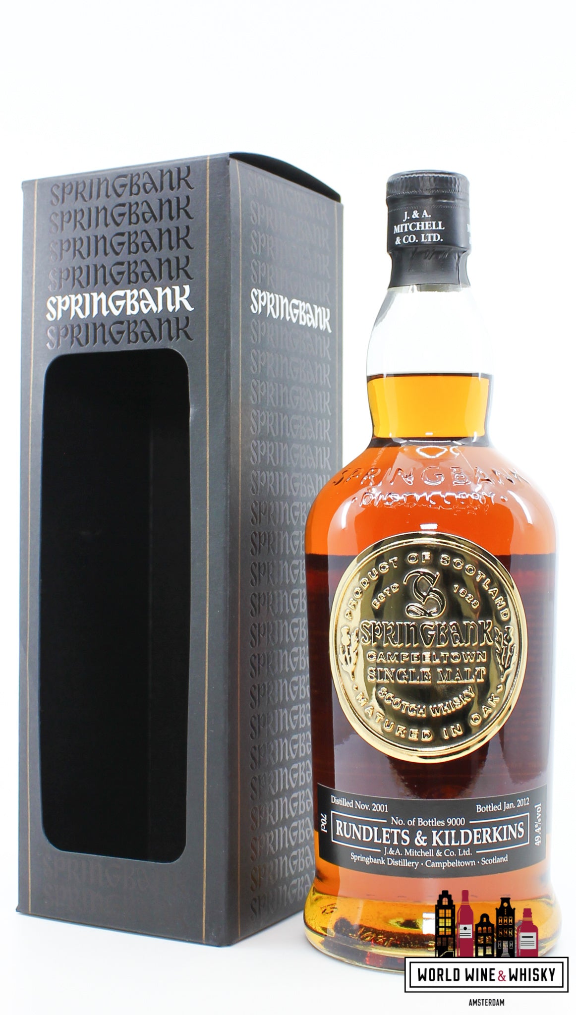 Springbank 10 jaar oud 2001 2012 - Rundlets &amp; Kilderkins 49,4% (1 van 9000)
