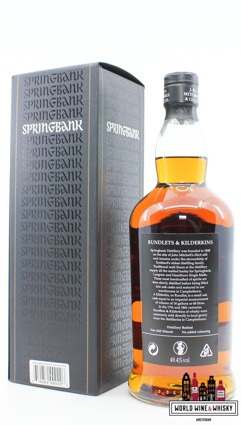 Springbank 10 jaar oud 2001 2012 - Rundlets &amp; Kilderkins 49,4% (1 van 9000)