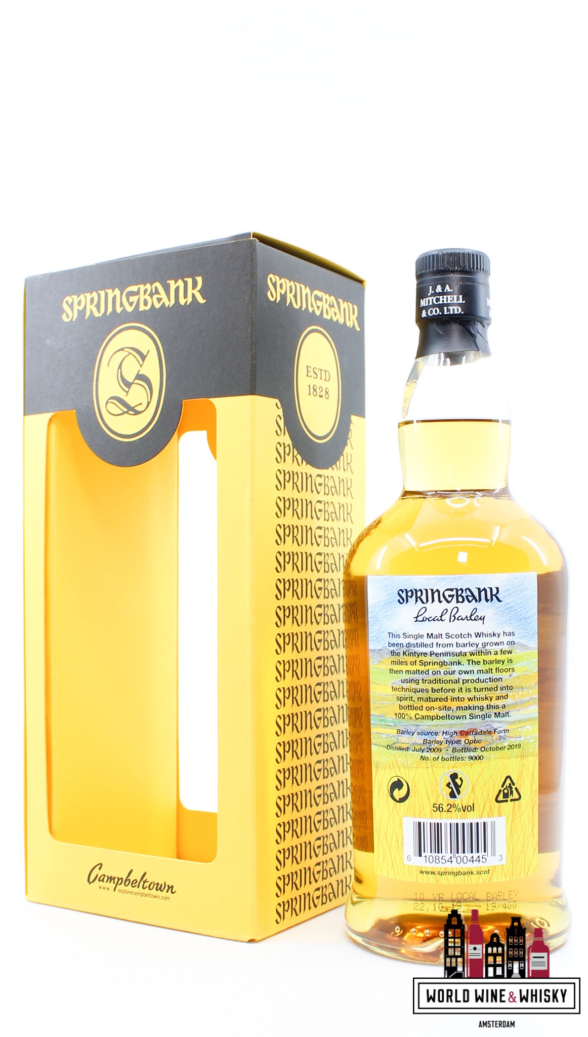 Springbank 10 jaar oud 2009 2019 - Lokale gerst 56,2% (1 van 9000)