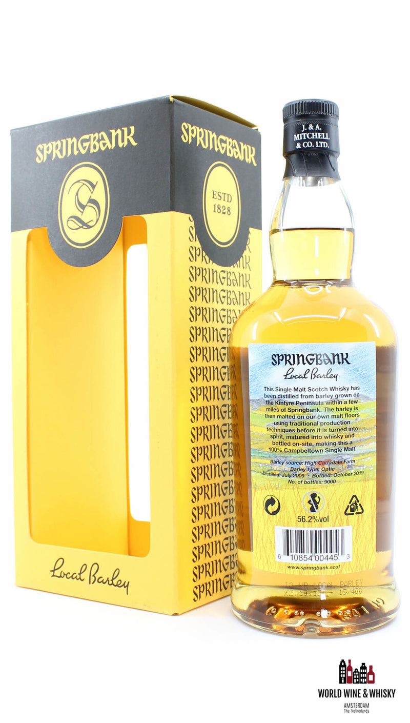 Springbank 10 jaar oud 2009 2019 - Lokale gerst 56,2% (1 van 9000)