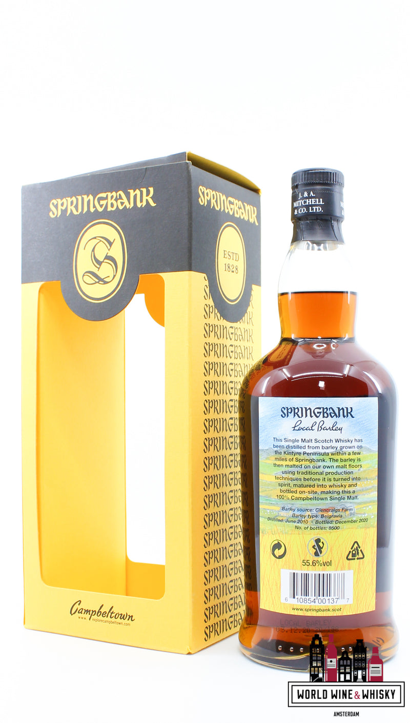 Springbank 10 jaar oud 2010 2020 - Lokale gerst 55,6% (1 van 8500)