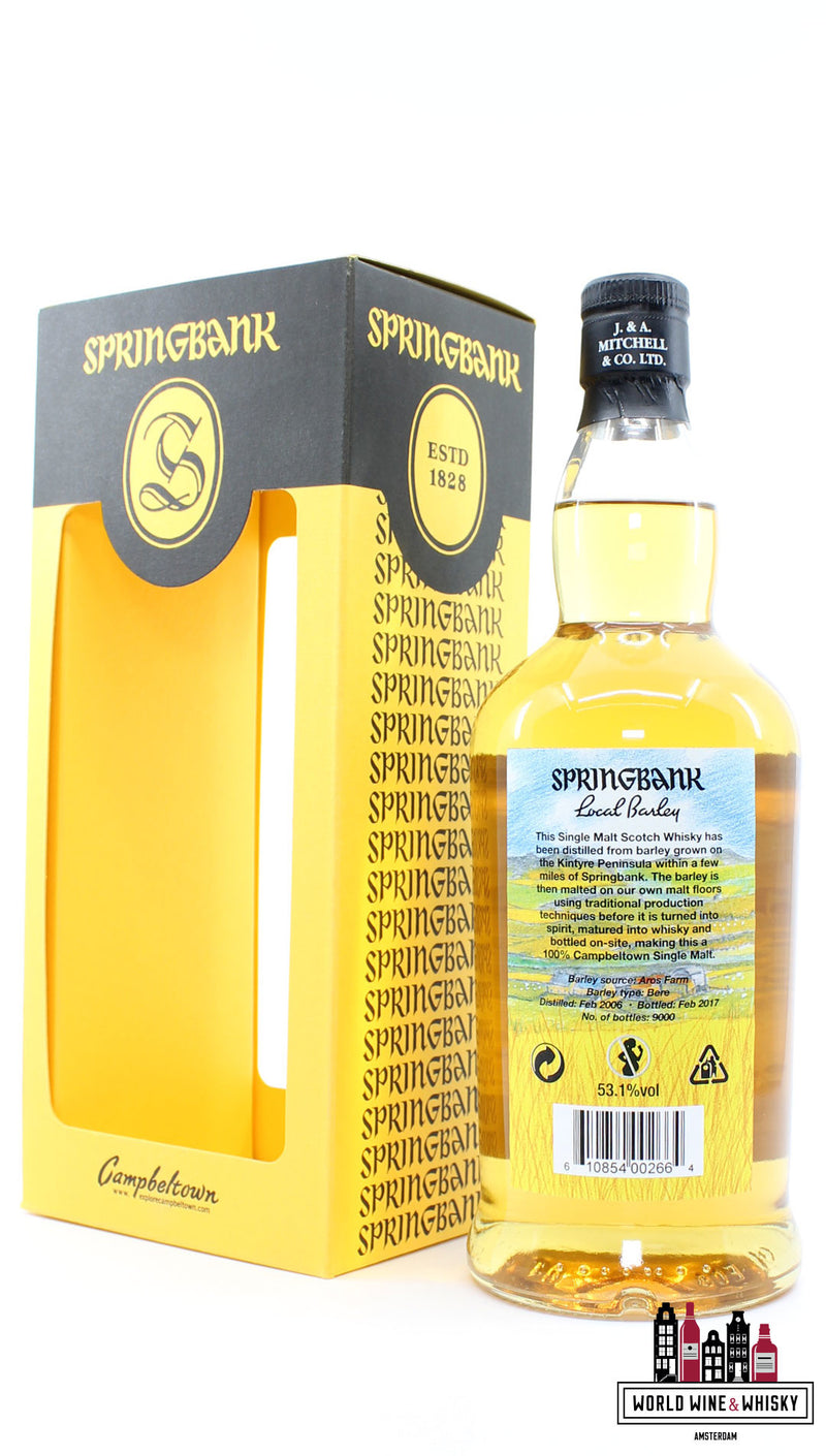 Springbank 11 jaar oud 2006 2017 - Lokale gerst 53,1% (1 van 9000)