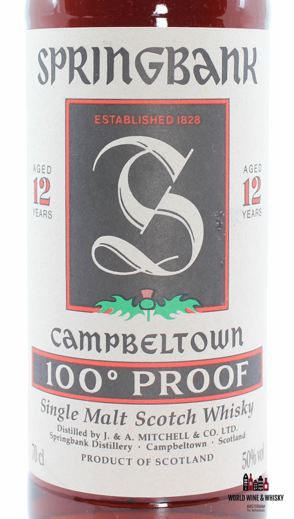 Springbank 12 Years Old 100° Proof Groene Distel 50% 700ml (in kartonnen doos)
