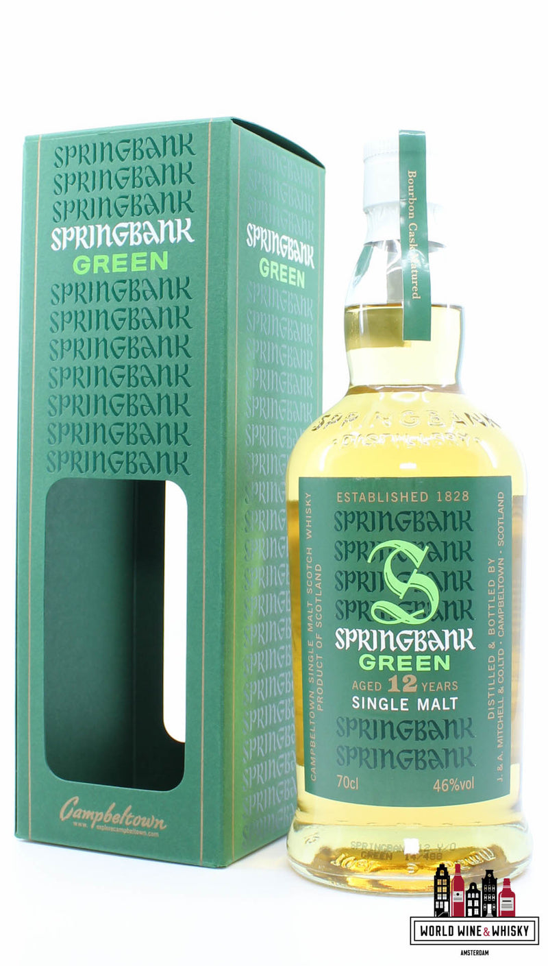 Springbank 12 Years Old 2014 - Groen - Bourbon Cask Gerijpt 46% (1 van 9000)
