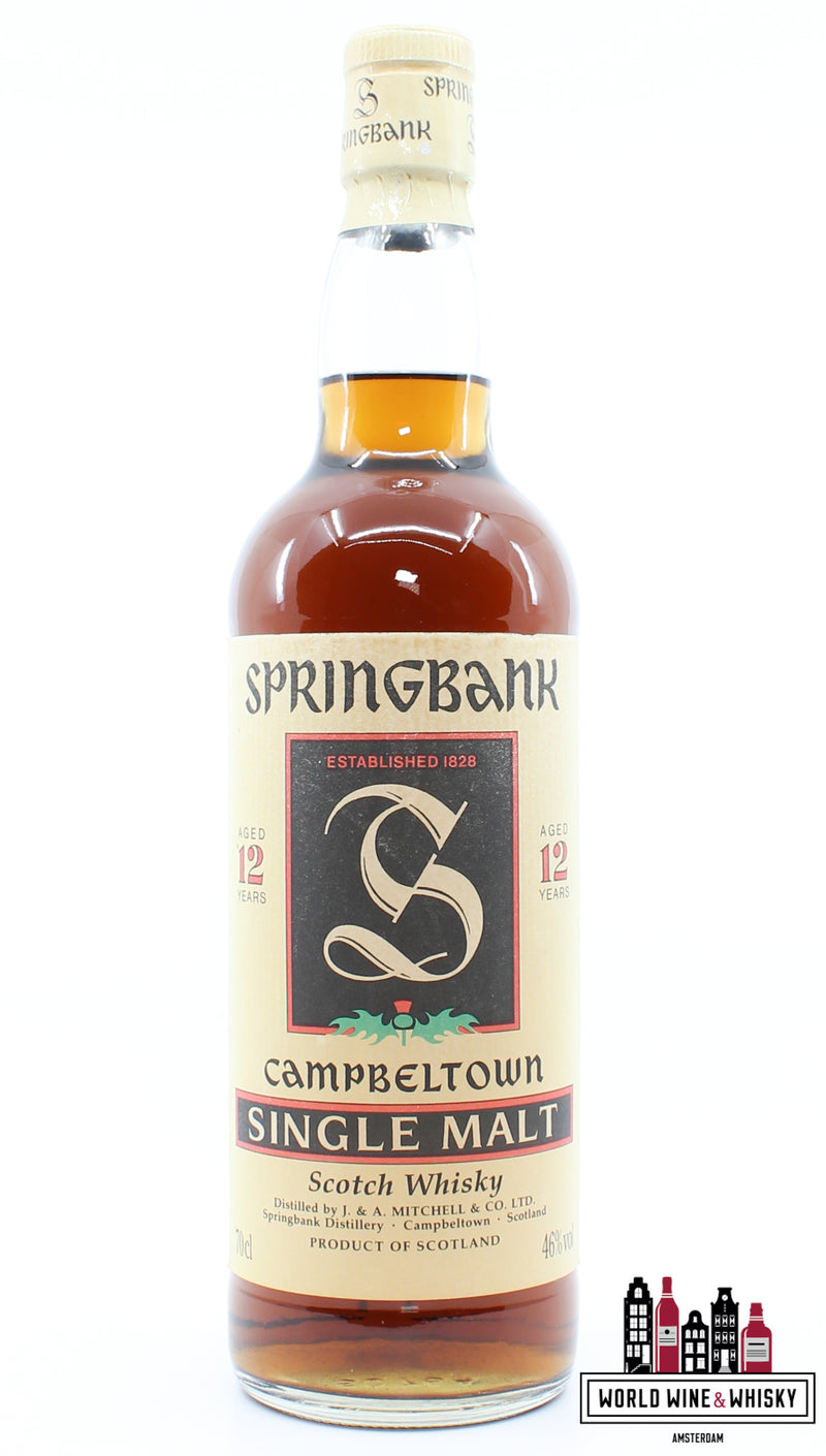 Springbank 12 Years Old "Single Malt" Groene Distel 46% (Crème Capsule)