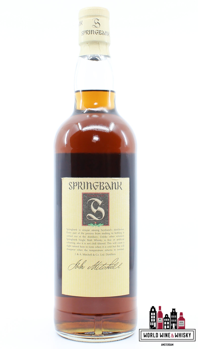 Springbank 12 Years Old "Single Malt" Groene Distel 46% (Crème Capsule)