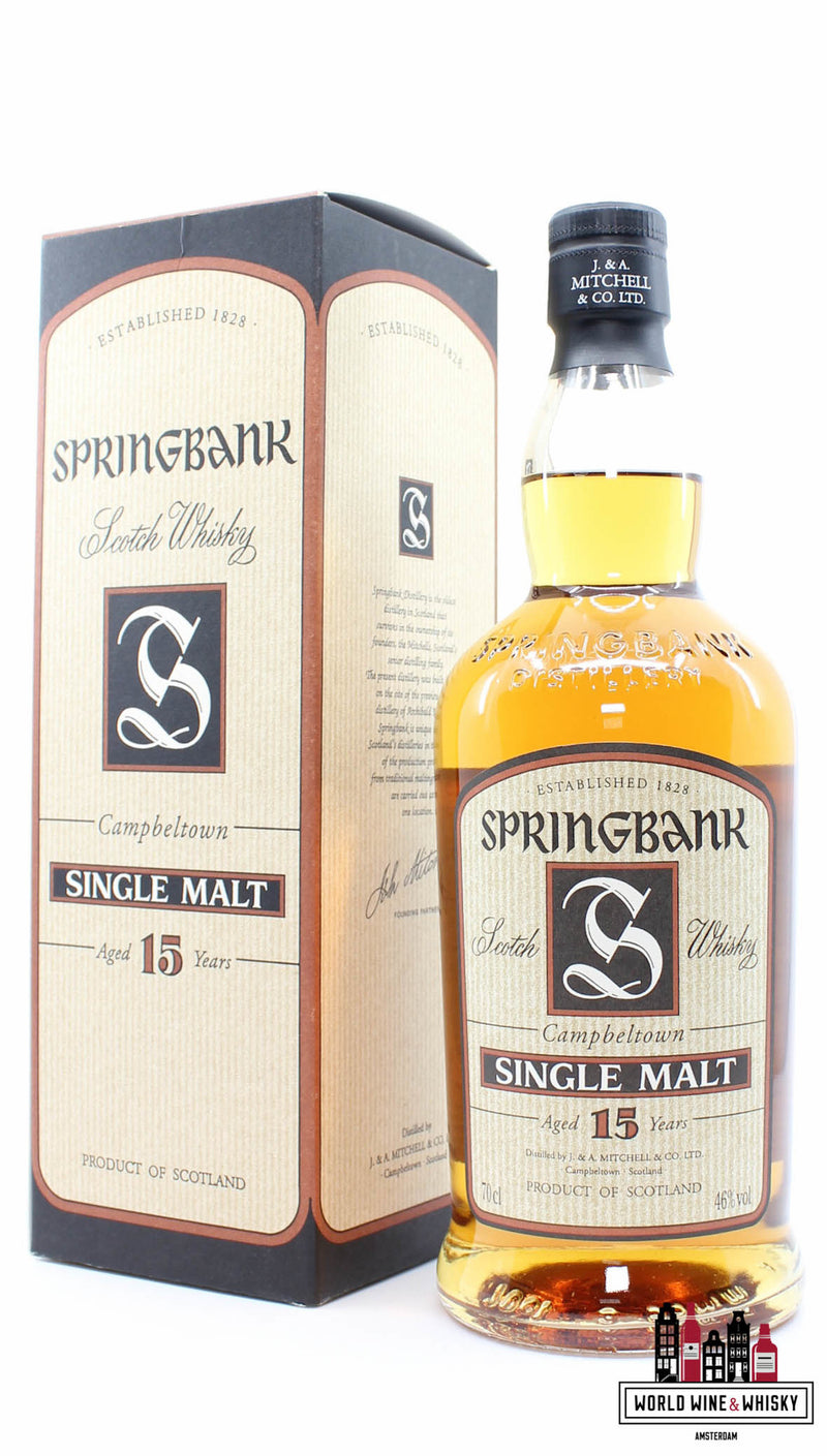 Springbank 15 jaar oud - Beige label - Oude botteling 46%