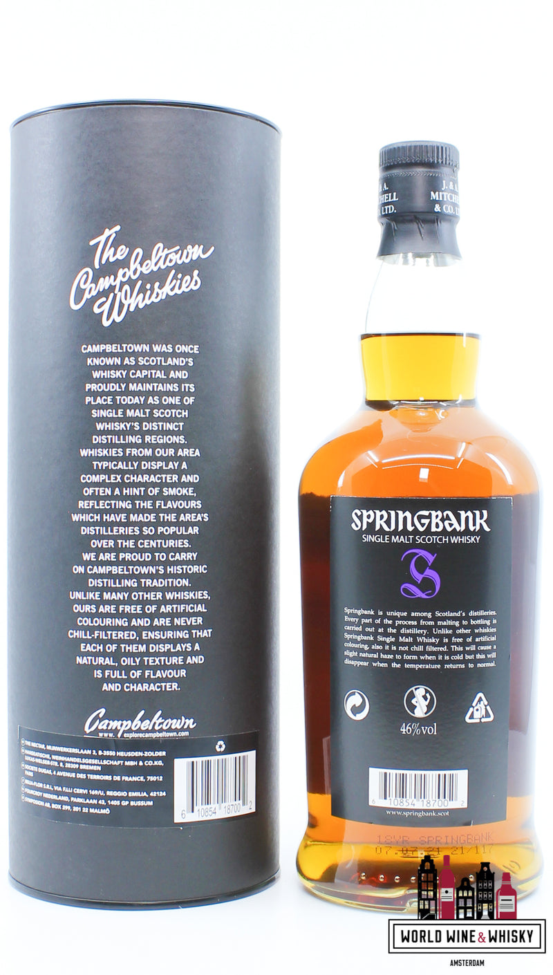 Springbank 18 Years Old 2021 - Purple/Back Edition 46% (marge)