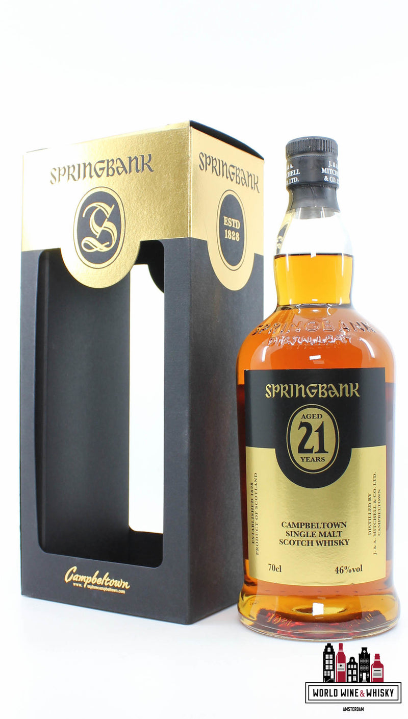 Springbank 21 Years Old 2017 - Limited Edition - Zwart/Gouden Editie 46% (1 van 3800)