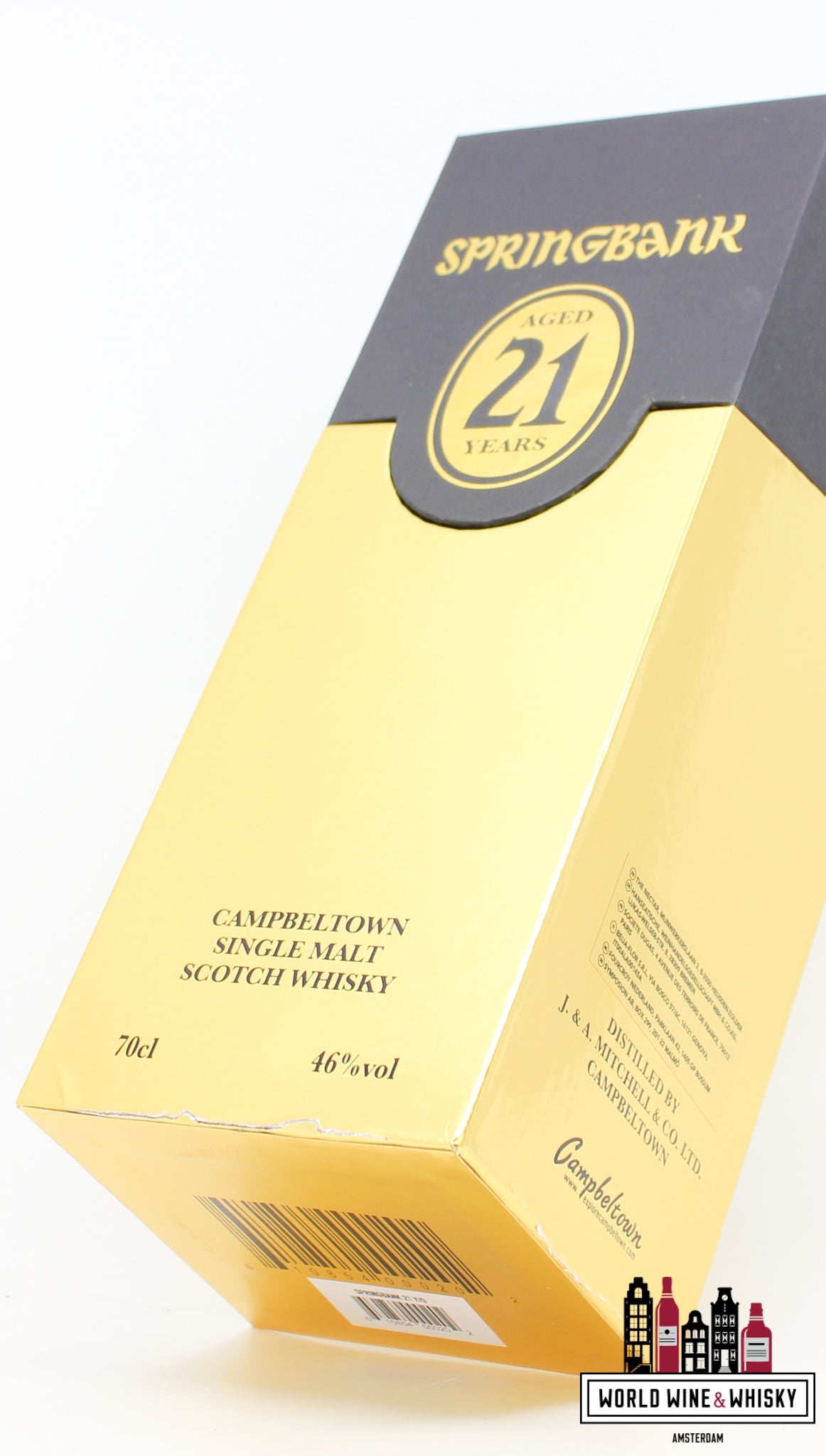 Springbank 21 Years Old 2021 - Limited Edition - Zwart/Gouden Editie 46% (1 van 3600) - Marge