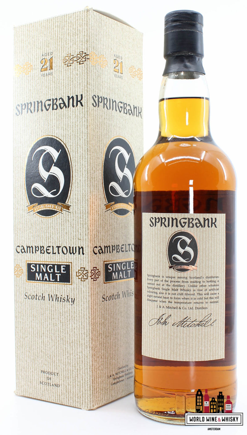 Springbank 21 Years Old 1998 - Campbeltown Single Malt 46% 700ml (1 van 2400)