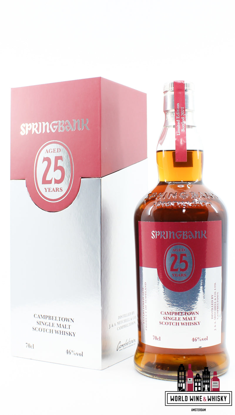 Springbank 25 Years Old 2021 - Limited Edition - Rood/Zilveren Editie 46% (1 van 1400)