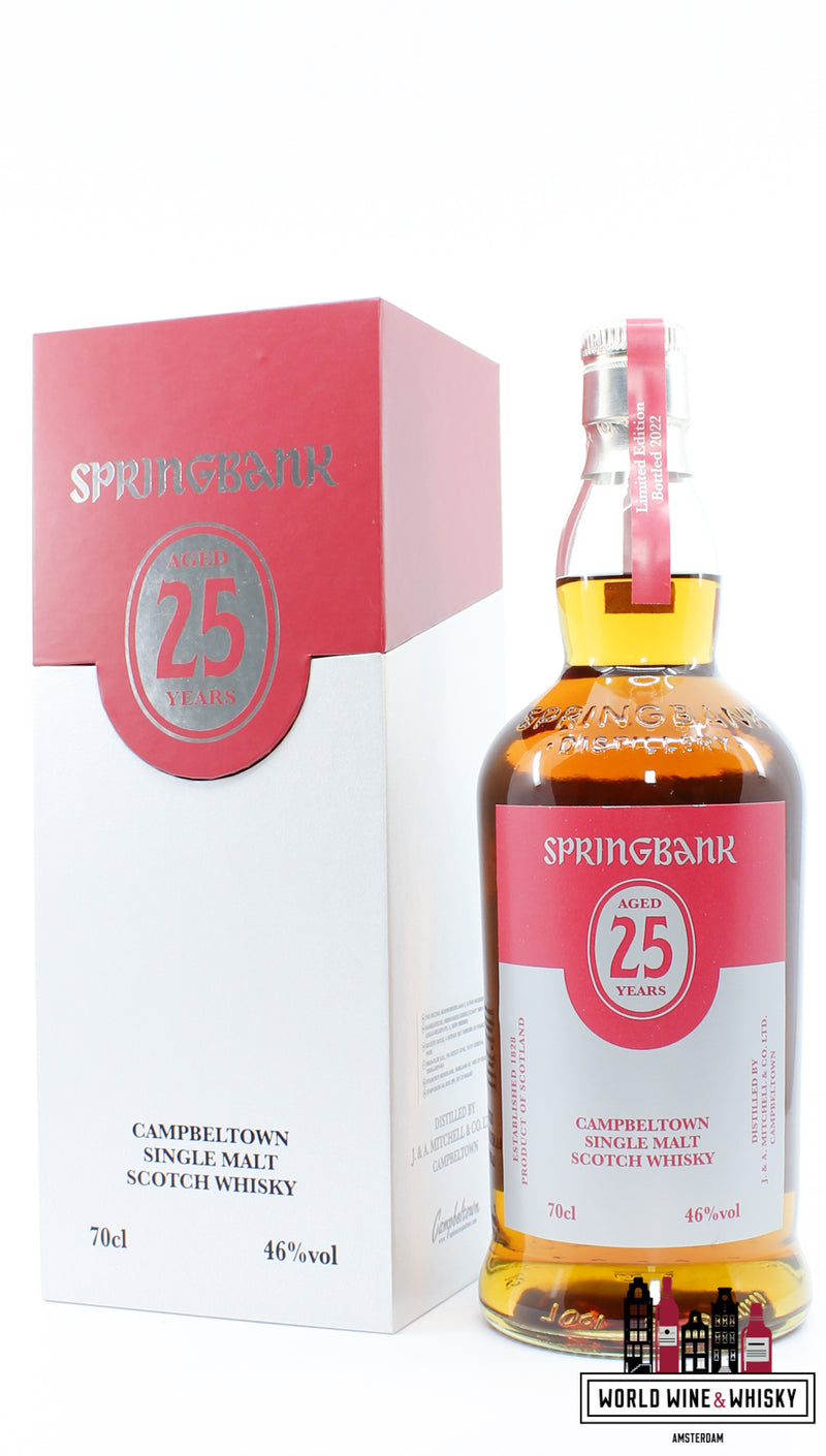 Springbank 25 Years Old 2022 - Limited Edition - Rood/Zilveren Editie 46% (1 van 1300)