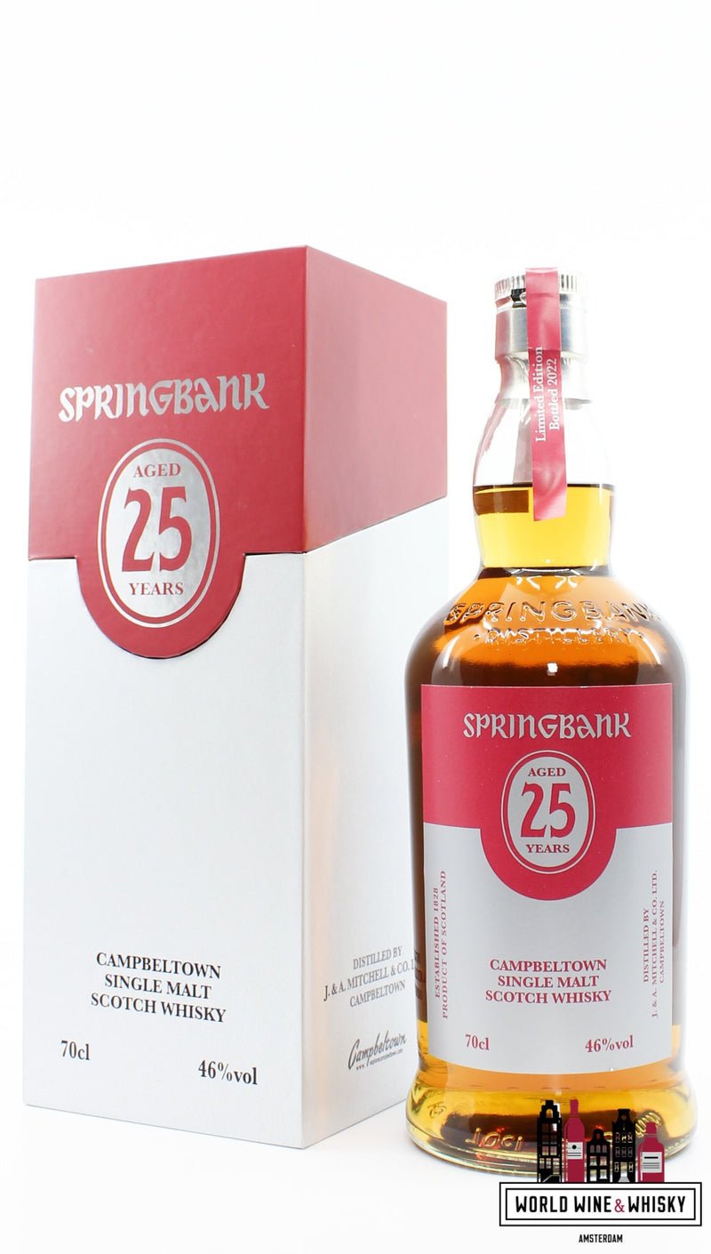 Springbank 25 Years Old 2022 - Limited Edition - Rood/Zilveren Editie 46% (1 van 1300)